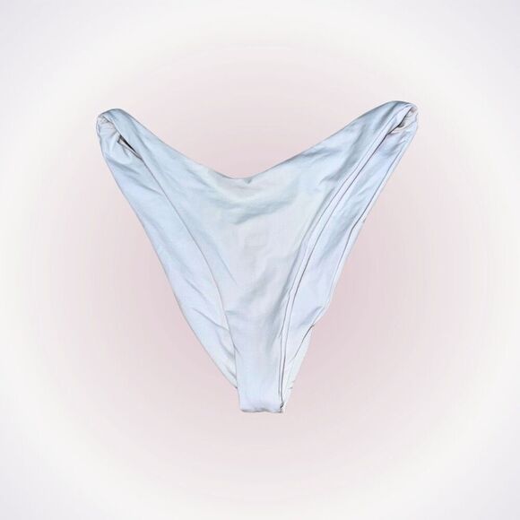 White high leg bikini bottoms | Sz S (NO SIZE TAG) - Picture 1 of 4